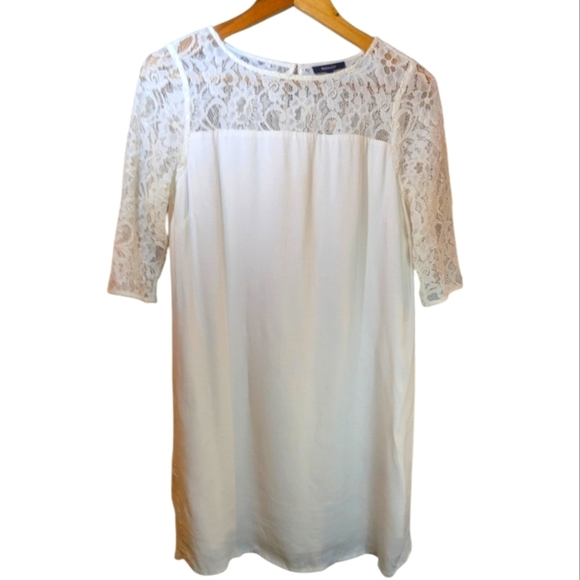 RW&CO Ivory Shift Dress Size small Lace - Picture 2 of 8